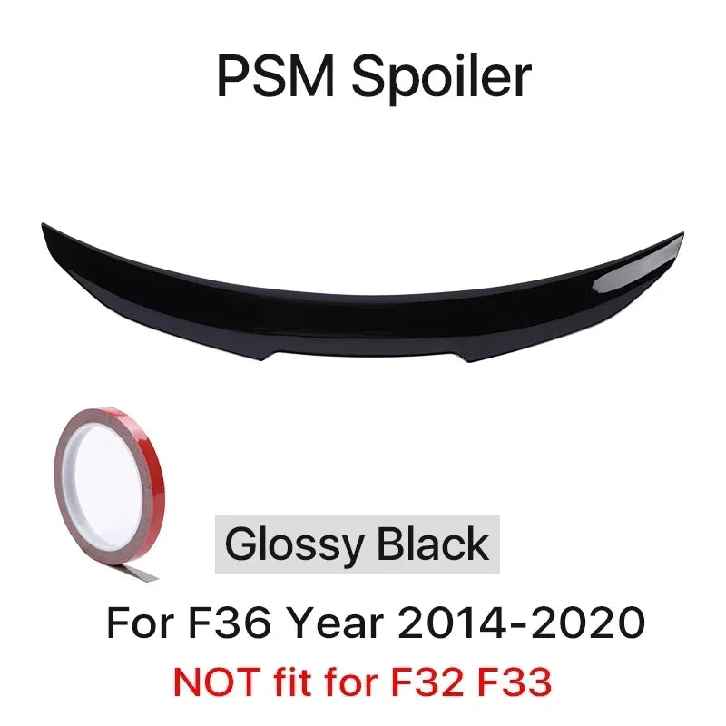 For BMW 4 Series F32 F33 F36 2014-2020 M Performance Spoiler Carbon Fiber Rear Trunk Spoiler M4 PSM Style Wing Auto Accessories