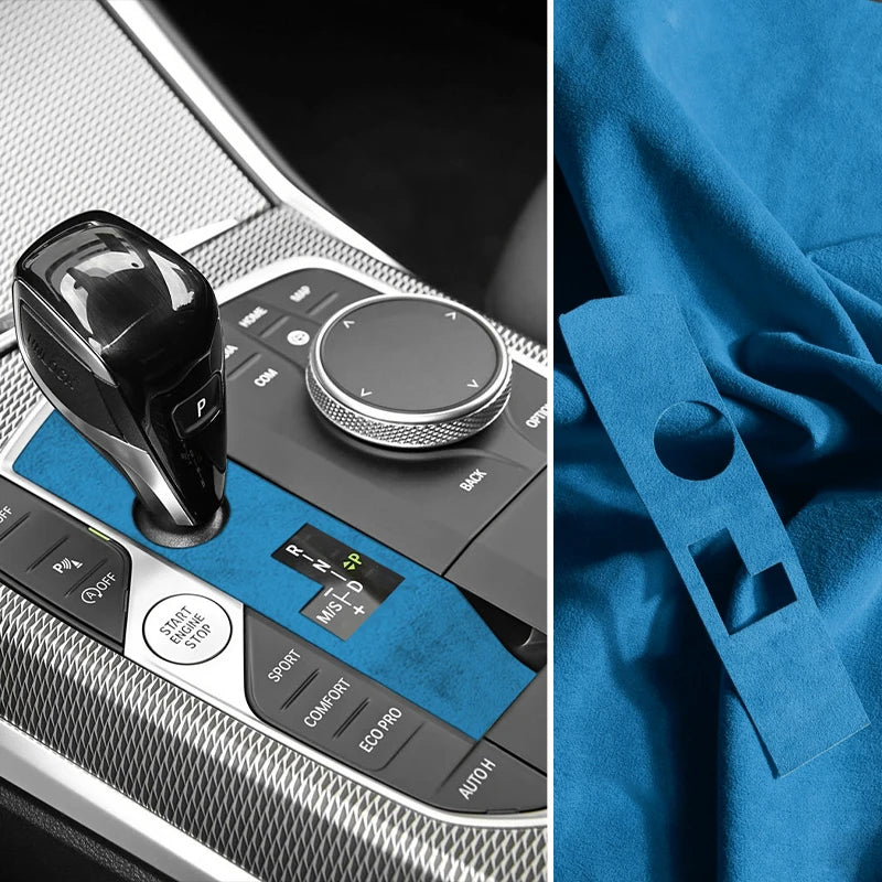 Made of Alcanrata For BMW G20 G22 G07 F44 i4 G29 X3 G01 X5 G05 G06 Gear Shifter Panel Frame Sticker Car Interior Trim Accessory