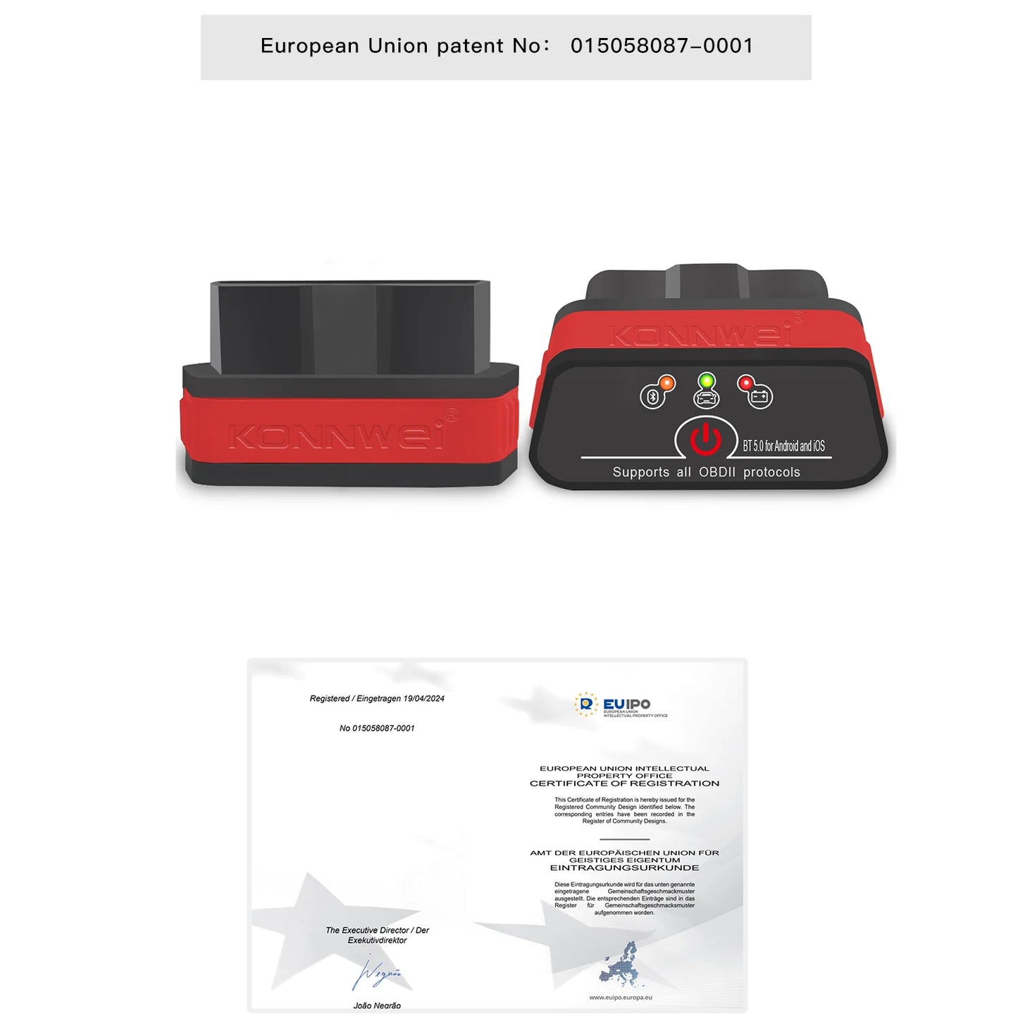 2026 New KONNWEI KW901 ELM327 V1.5 Bluetooth5.0 Car Auto OBD2 Scanner Android/IOS Car Diagnostic Tool Code Reader pk Vgate ICAR2
