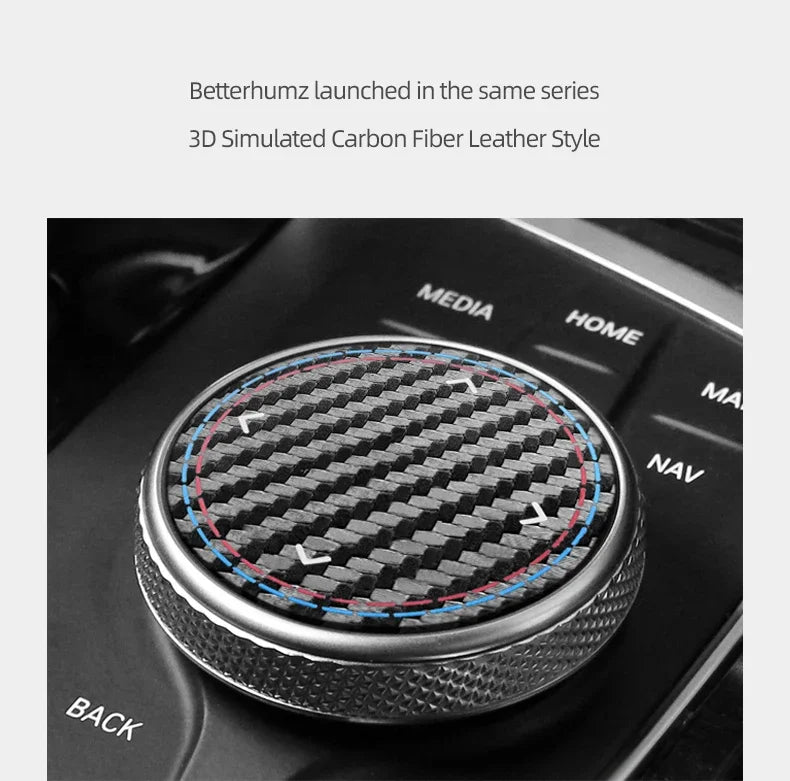 Made of Alcantara For BMW G20 F20 F30 F10 F31 F32 F34 F36 Series 1 2 7 X3 X4 X5 X6 i3 iX3 Z4 Car Multimedia Knob Trim Sticker