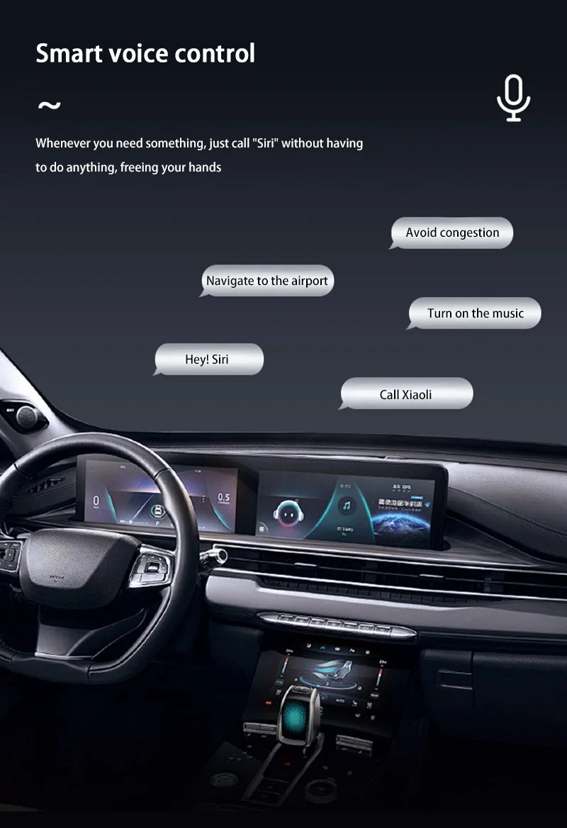 Lenovo 2 in 1 Wireless Android Auto Adapter Wireless CarPlay Dongle Car Intelligent Systems AI Smart Box For Car Wired CarPlay