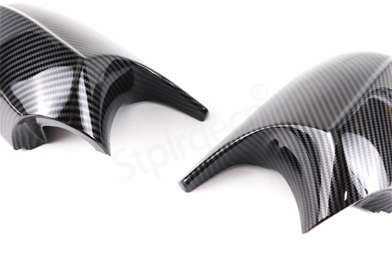 Carbon Fiber Pattern Black Side Mirror cover Caps Replacement for BMW E90 E91 2005-2011 E92 E93 2006-2013 E81 E82 E88 E87 E88