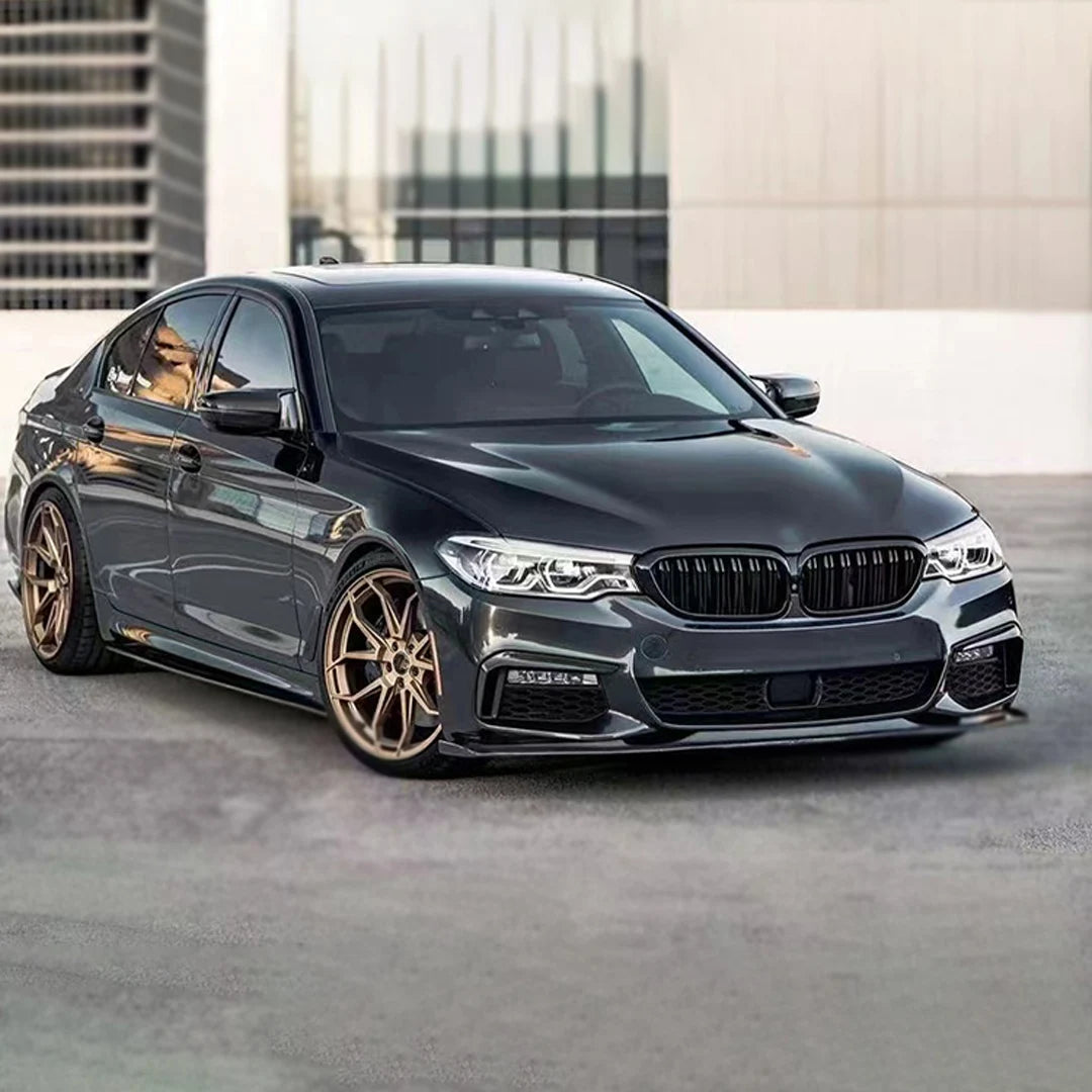 Front Bumper Grill For BMW 5 Series M5 G30 G31 520i 530i 540i ABS 2-Slat Gloss Black Front Kidney Grille