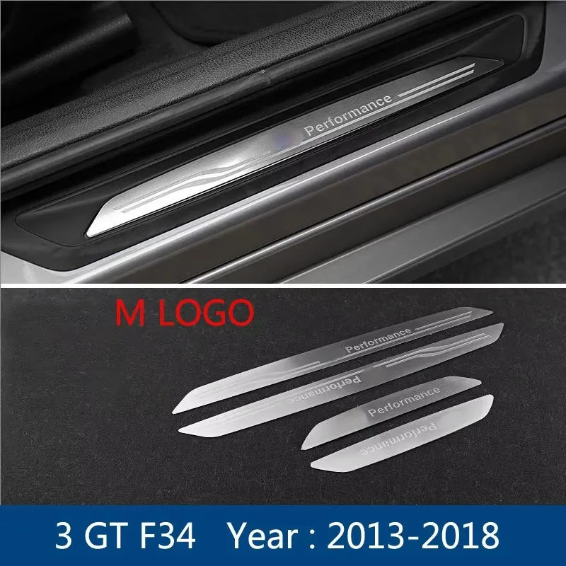 For BMW 1 2 3 4 5 Series F10 F20 F30 F34 X3 X5 X6 Accessories Welcome pedal Door Sill Scuff Plate Guards Protector Cover strip