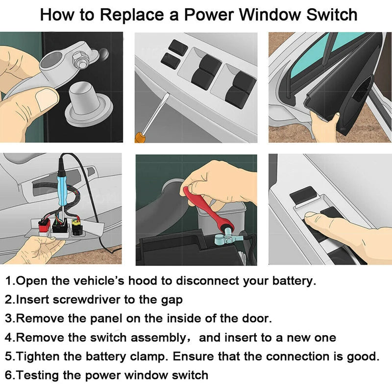 61319208109 For BMW F07 F10 F20 F25 F26 F30 F31 F45 F46 F48 F80 Front Electric Power Lifter Window Switch Button Car Accessories