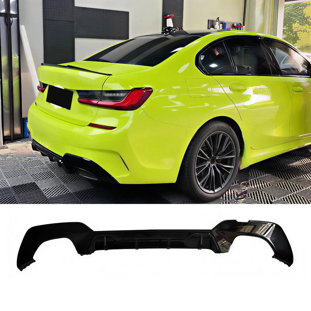 Rear Diffuser, Carbon Look, for BMW 3 Series G20 / G21 Pre-LCI, 330i (2019-2022)