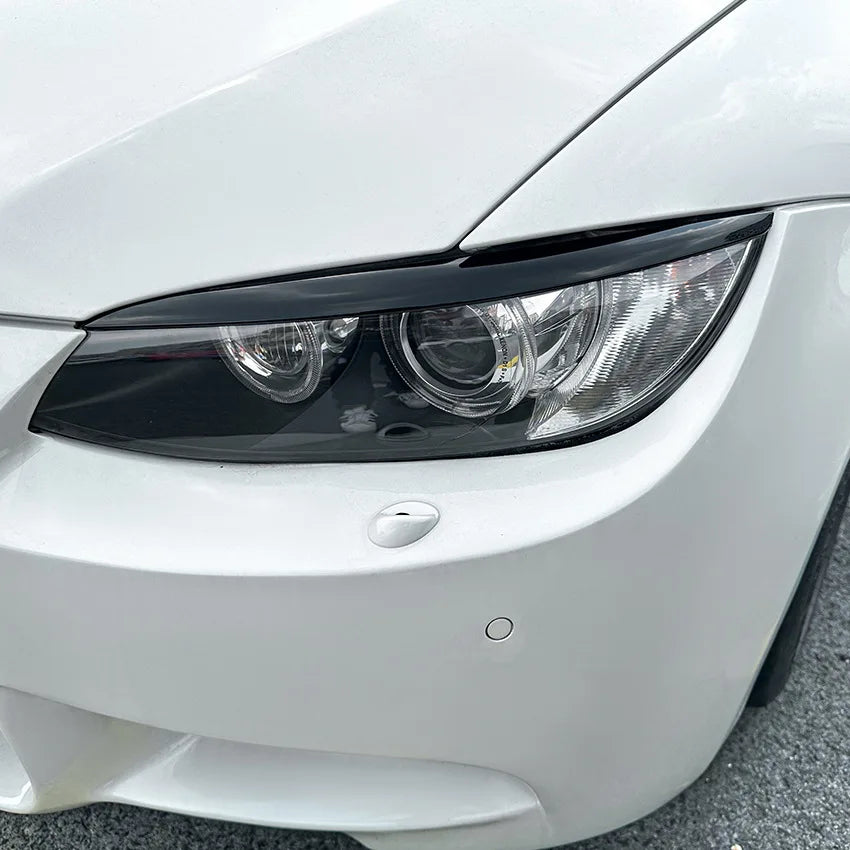 ABS Gloss Headlight Eyebrows Eyelids 2Pcs for BMW E92 E93 3 Series 325i 330i 330d 335i 335d Pre-LCI 3D Stickers Car Accessories