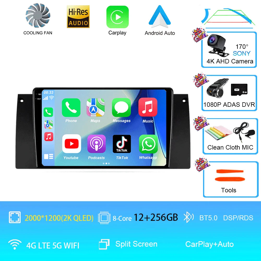 Android Autoradio 15 For BMW X5 E39 E53 1999 - 2006  Multimedia Video Player Stereo Navigation GPS No 2din 2 din dvd