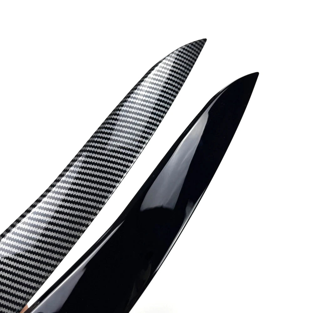 For BMW 5 Series F10 F11 2011-2014 Car Eyelid Front Headlight Eyebrow Cover Eye Lid Trim Sticker Gloss Black ABS Car Accessories