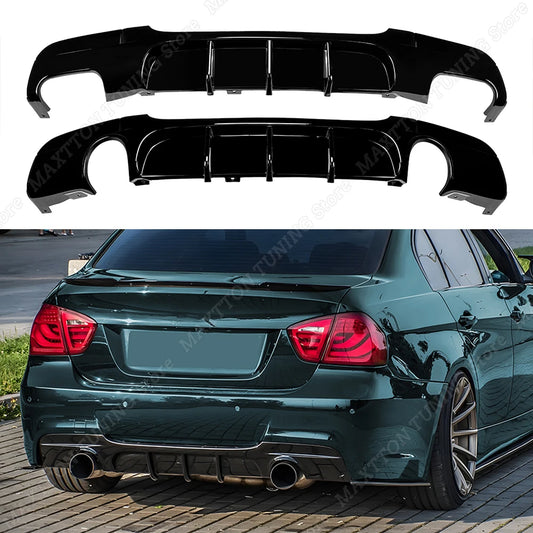 Rear Bumper Splitter Lip Spoiler For BMW 3 Series E90 E91 M Sport 2005-2012 MP Style Rear Diffuser Guard Car Replacement Part
