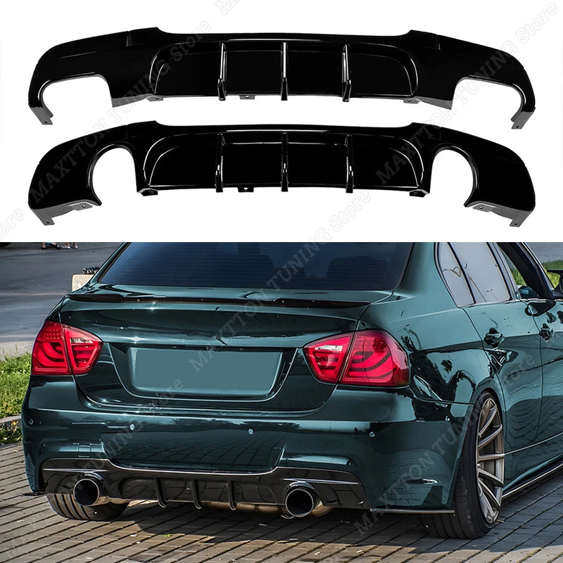 Gloss black rear diffuser for BMW E90 and E91 M Sport