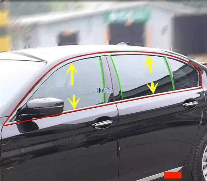 Sticker Glass Moulding Cover Black Window Strip Trim Frame For BMW X1 X2 X3 X4 X5 X6 X7 3 4 5 6 7 Series 2006-2023 Car Styling