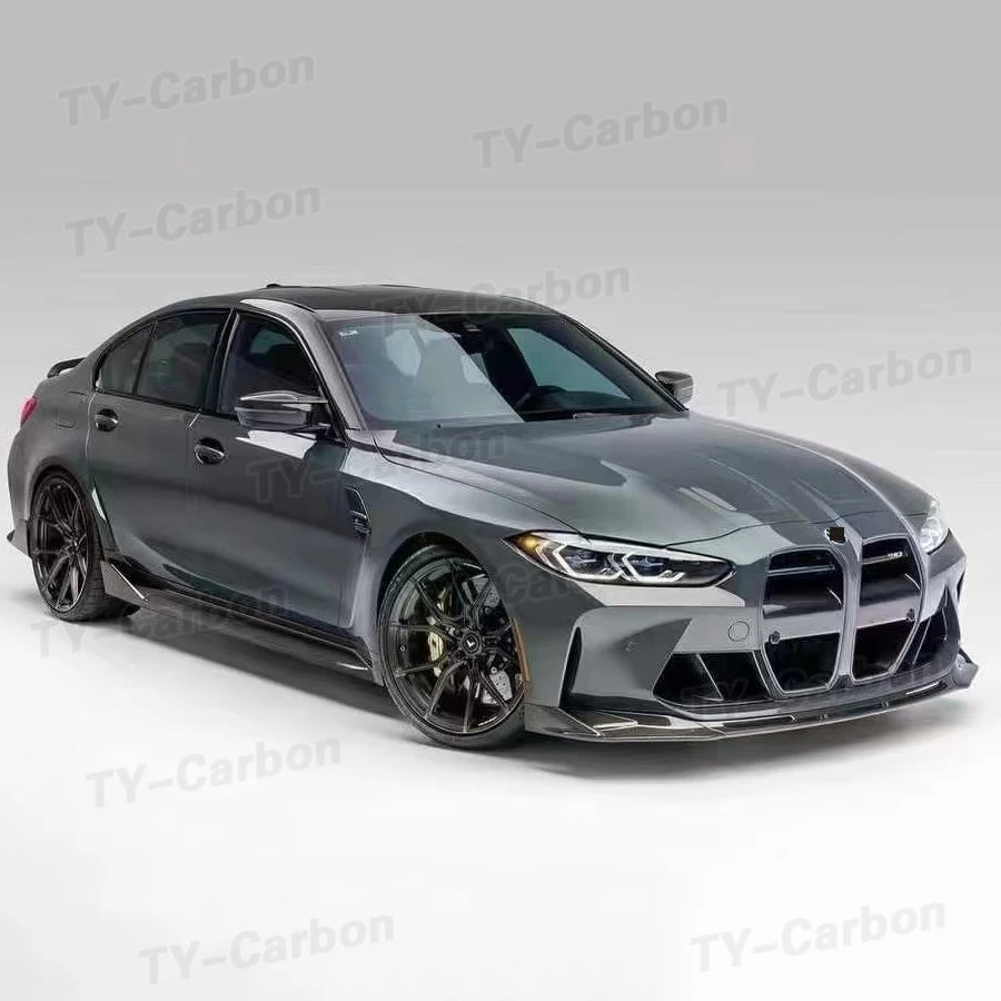 For BMW 3 Series 4 Series G80 G81 G82 G83 M3 M4 Real Carbon Fiber Front Lip  V BodyKit Bumper Splitter Car Accessories 2021-2023