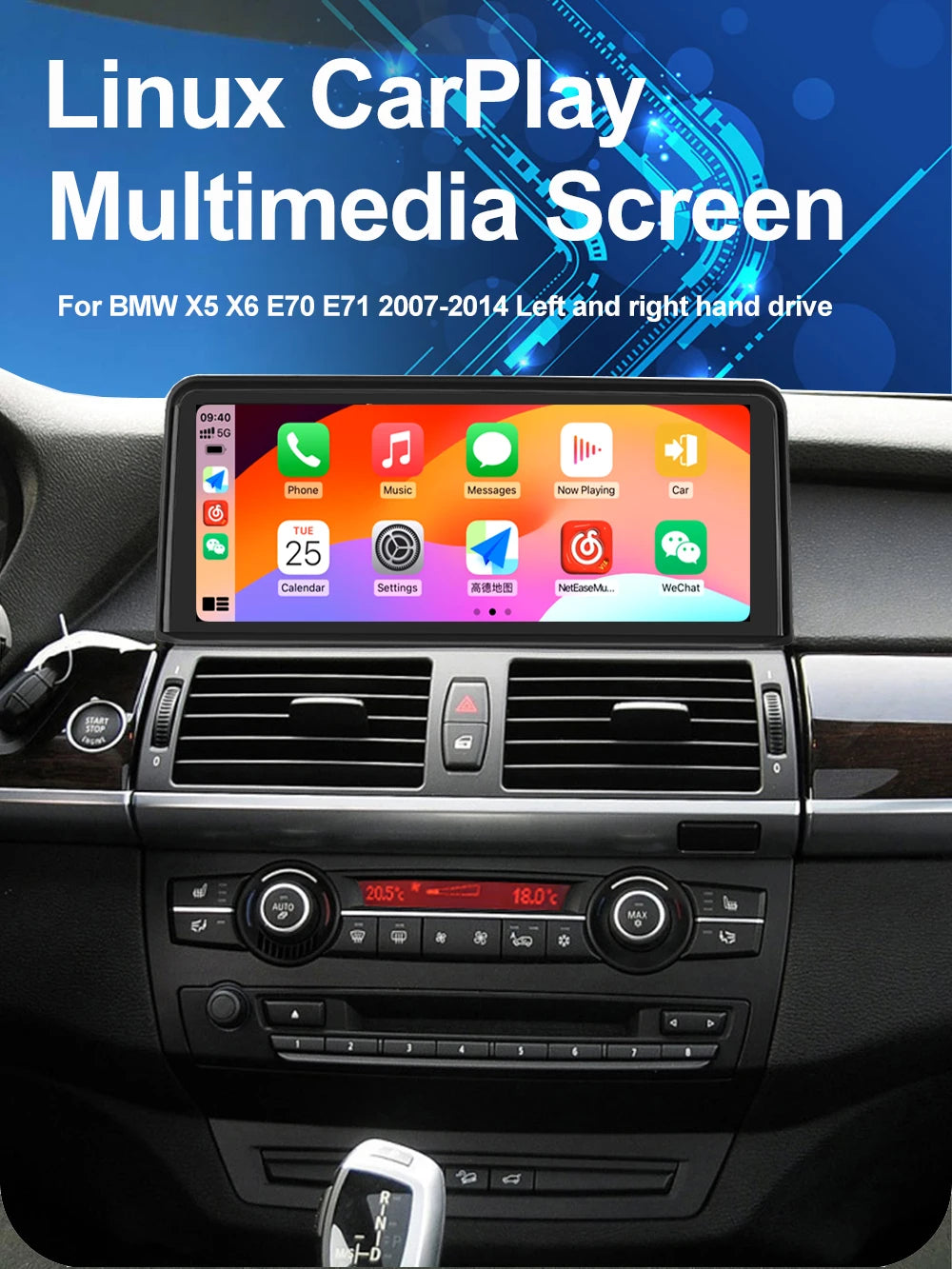 AUTOTOP 10.25" Linux Screen Wireless Carplay for BMW F30 F31 F32 F33 F34 F35 F20 F21 F22 NBT Retrofit Android Auto Multimedia BT