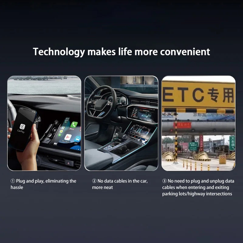 Lenovo 2 in 1 Wireless Android Auto Adapter Wireless CarPlay Dongle Car Intelligent Systems AI Smart Box For Car Wired CarPlay