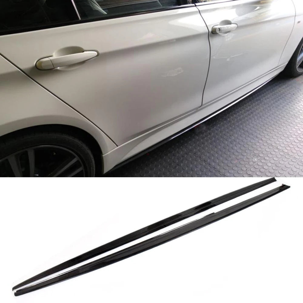 Side Skirt Extensions, Gloss Black, for BMW 3 Series F30 / F31 (2012-2019)