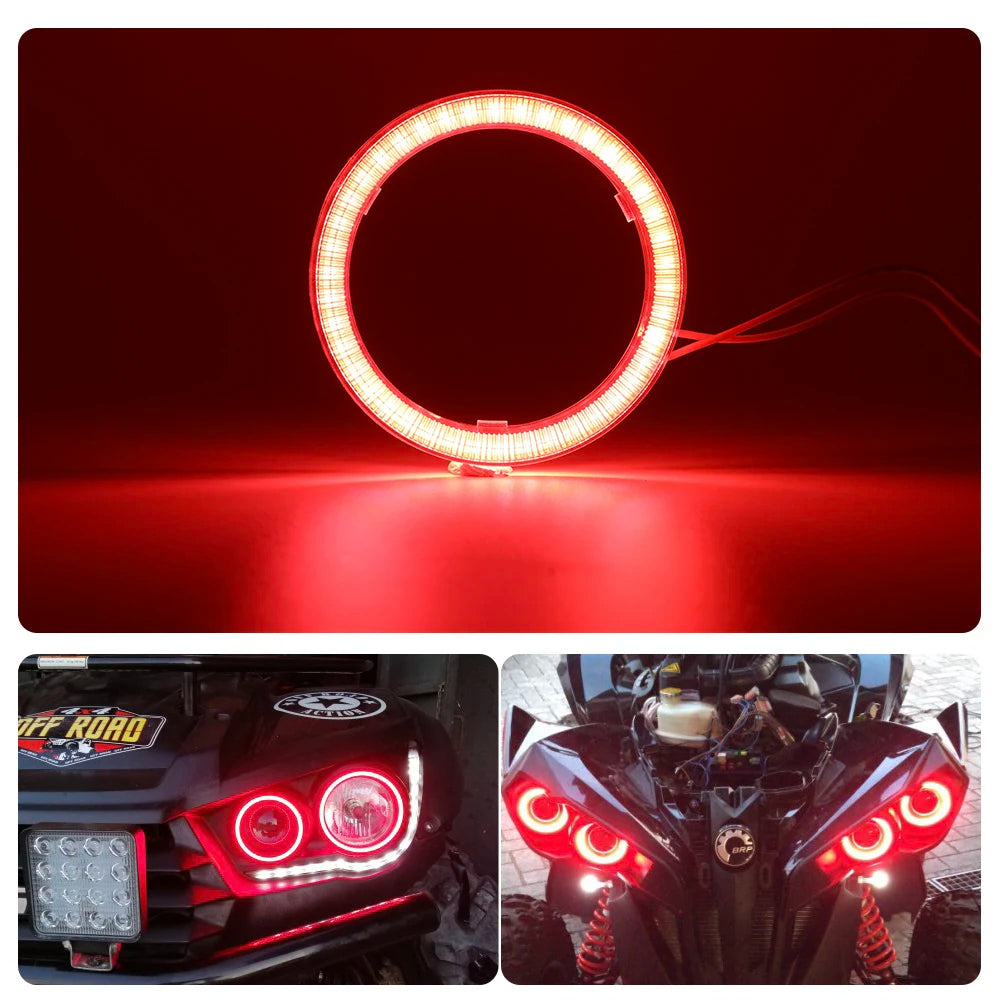 2PC 12-24V COB Led Halo Ring Angel Eyes for Car Motorcycle Circular Led Light Ring 70mm 80mm 90mm Daytime Running Headlight Buld