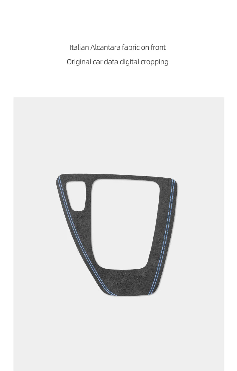 For BMW Series 3 E90 E92 E93 2005-2012 Car Interior Gear Shifter Panel Trims Stickers Made of Alcantara Performance Accessories