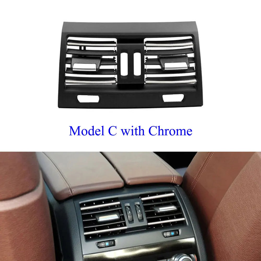 LHD Front Central Left Right Rear AC Conditioner Chromed Air Vent Grille Outlet Panel For BMW 5 Series F10 F11 2010-2017