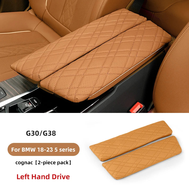 2pc Car Armrest Box Pad Auto Central Arm Rest Box Cover Protect Mat Interior Styling Accessory For BMW G30 G38 G32 6GT 2018-2023