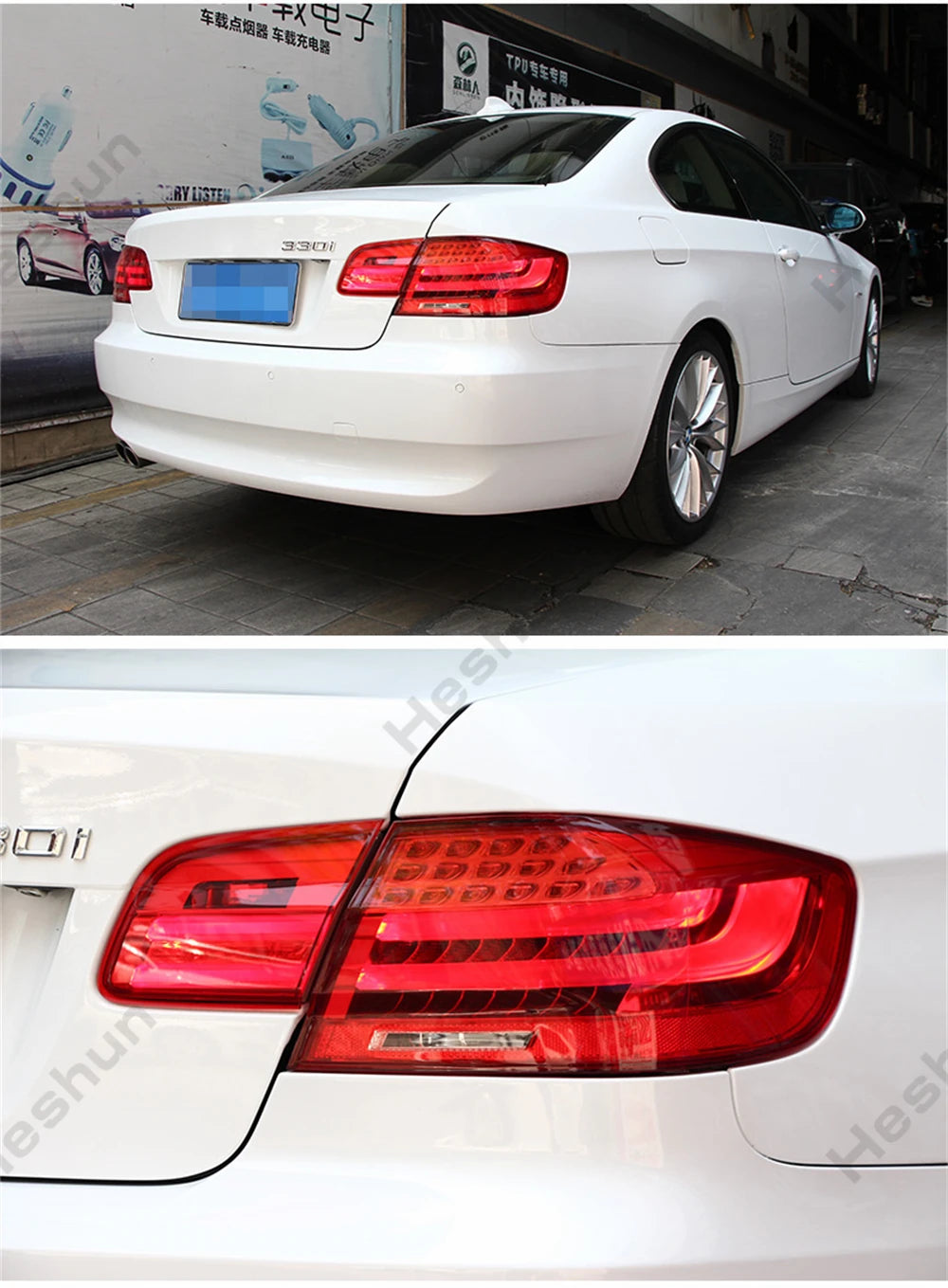 Pair Full LED Taillights For BMW 3 Series E92 M3 coupe 328i 335i 330i 2006 - 2012 Taillamp Rear Lamp Brake Fog Turn Signal Light
