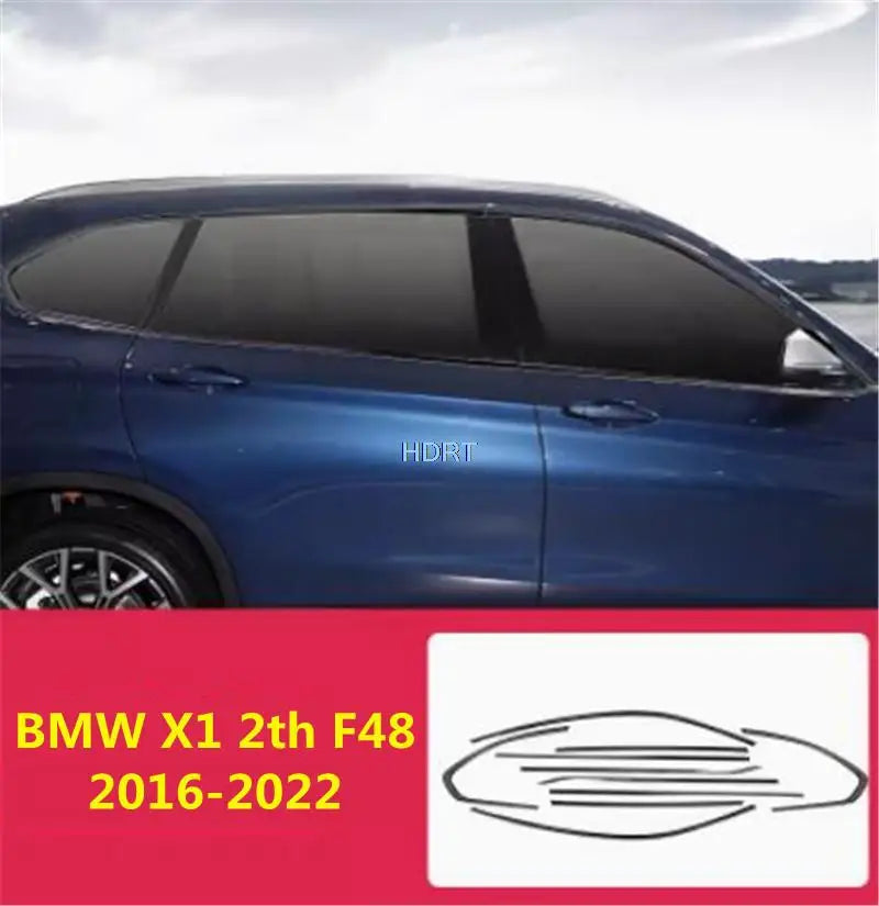 Sticker Glass Moulding Cover Black Window Strip Trim Frame For BMW X1 X2 X3 X4 X5 X6 X7 3 4 5 6 7 Series 2006-2023 Car Styling