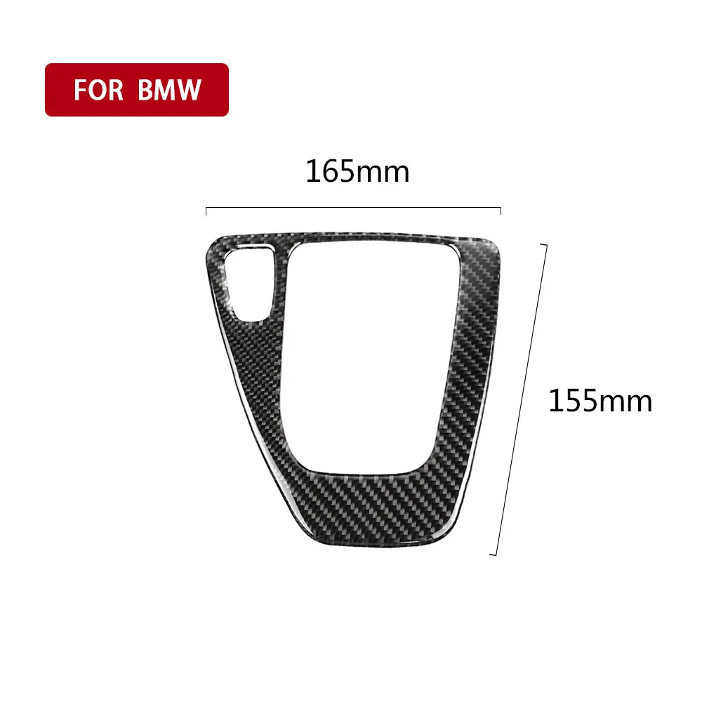 Car Gear Shift Panel Knob Cover Real Carbon Fiber Auto Box Interior Stickers For BMW 3 Series E90 E92 E93 2005-2012 New