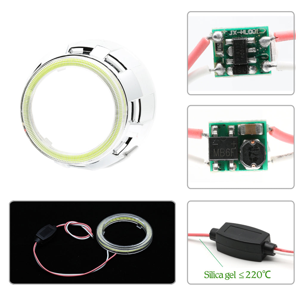 2PC 12-24V COB Led Halo Ring Angel Eyes for Car Motorcycle Circular Led Light Ring 70mm 80mm 90mm Daytime Running Headlight Buld