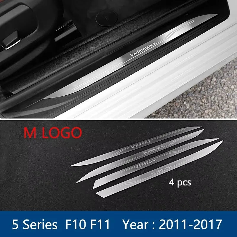 For BMW 1 2 3 4 5 Series F10 F20 F30 F34 X3 X5 X6 Accessories Welcome pedal Door Sill Scuff Plate Guards Protector Cover strip