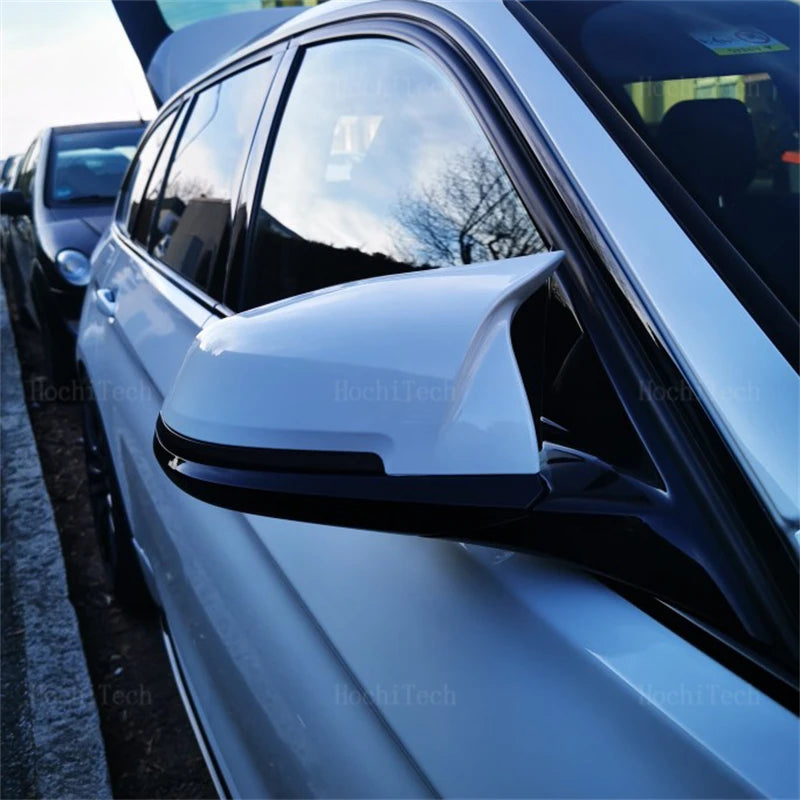2x White mirror cover Black mirror cover Overlay for BMW 1 2 3 3GT 4 X1 E84 M2 i3 Series F20 F21 F22 F23 F30 F31 F32 F33 F34 F80