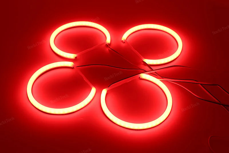 For BMW 3 5 7 Series E46 E39 E38 Colorful RGBW Cotton LED Angel Eyes Revolving Dynamic Light Sequential Flowing with Turn Signal