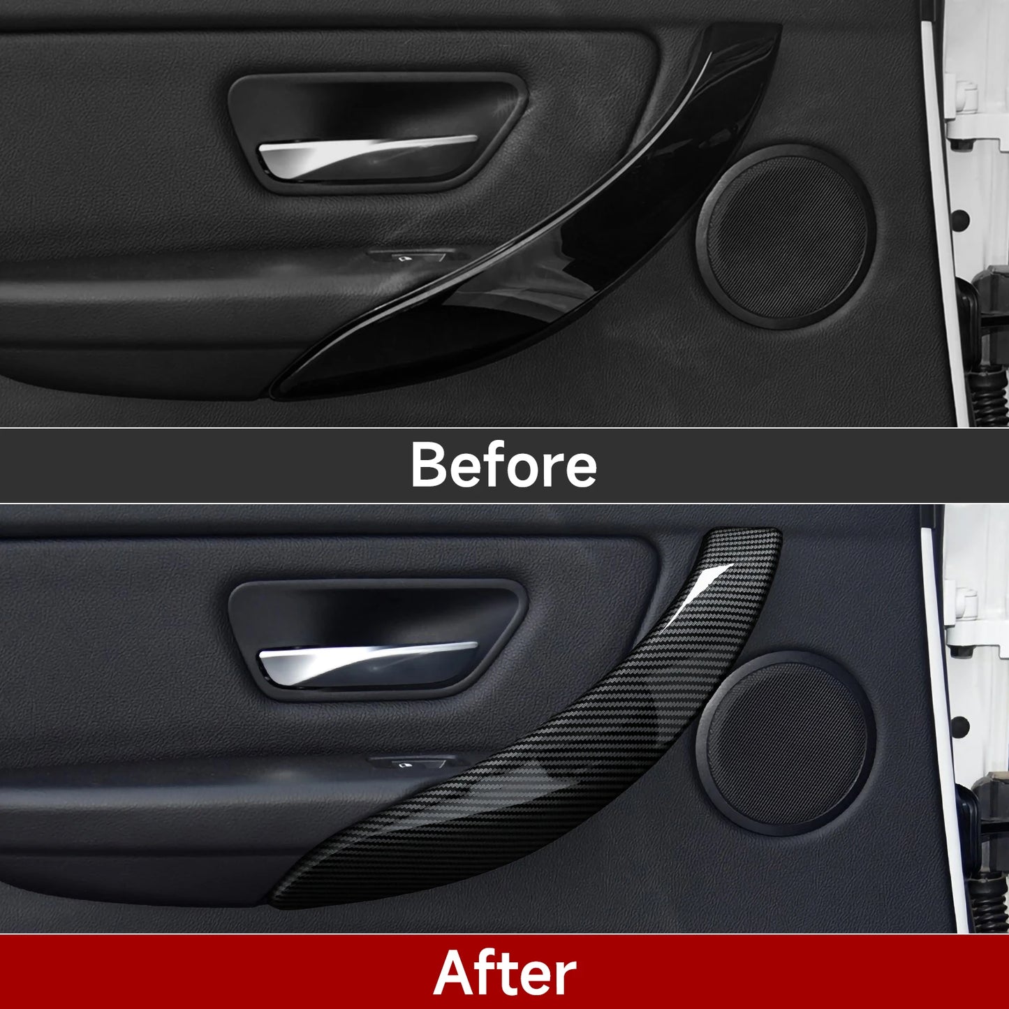 Car Center Console Dashboard Gear Shifter Panel For BMW F30 F31 F34 3GT F32 F33 F36 Trim Accessories, Carbon Fiber ABS Sticker