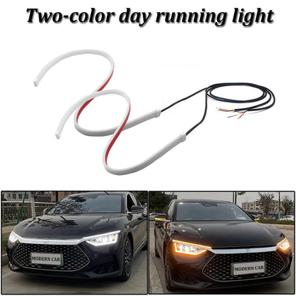 Sequential LED DRL strips with turn signal for BMW headlights, universal fit, view 6