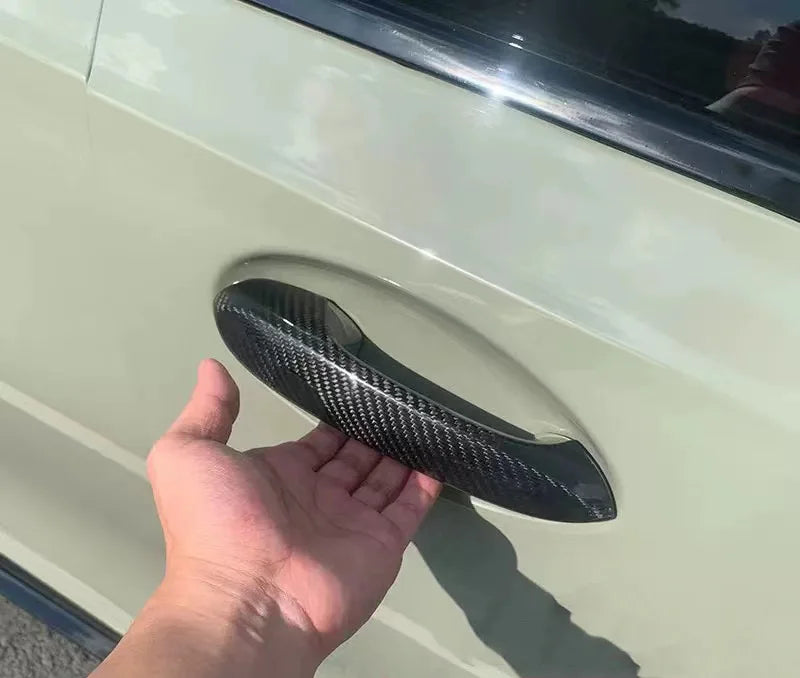 Real Carbon Fiber Car Door Handle Decoration For BMW 3 4 5 6 7 8 X Series X3 X4 X5 X6 X7 G01 G02 G05 G06 F90 G20 G22 G30 G38 G32