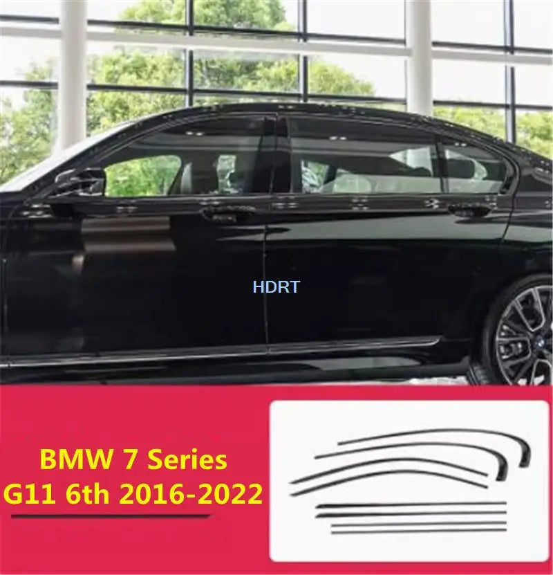 Sticker Glass Moulding Cover Black Window Strip Trim Frame For BMW X1 X2 X3 X4 X5 X6 X7 3 4 5 6 7 Series 2006-2023 Car Styling