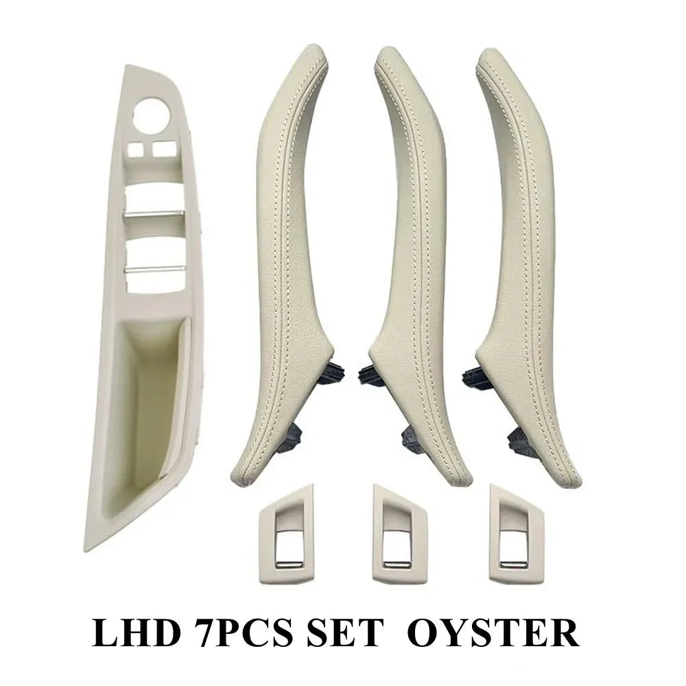 Left Hand Drive LHD Leather Interior Door Pull Handle Assembly Set for BMW 5 Series F10 F11 F18 520 523 525 528 530 535