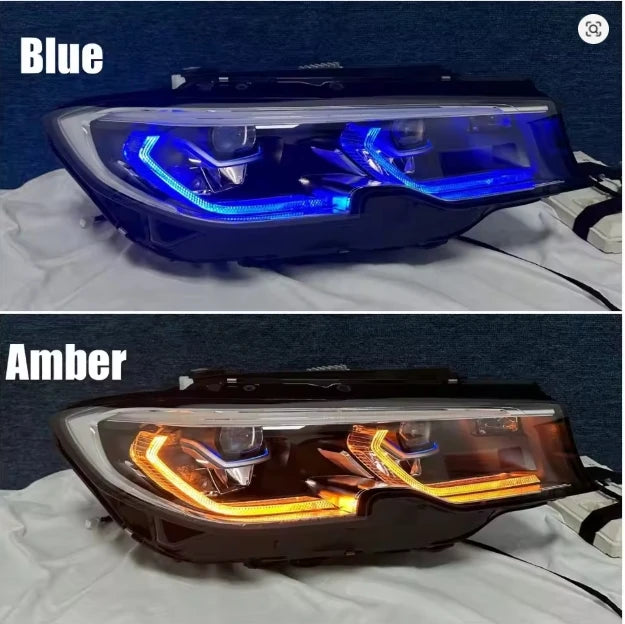 CSL 3 Series G20 Laser Headlight Yellow Lemon Angel Eyes DRL Boards For 2019 2020 BMW G21 320i 330i M340I Amber Daytime Light