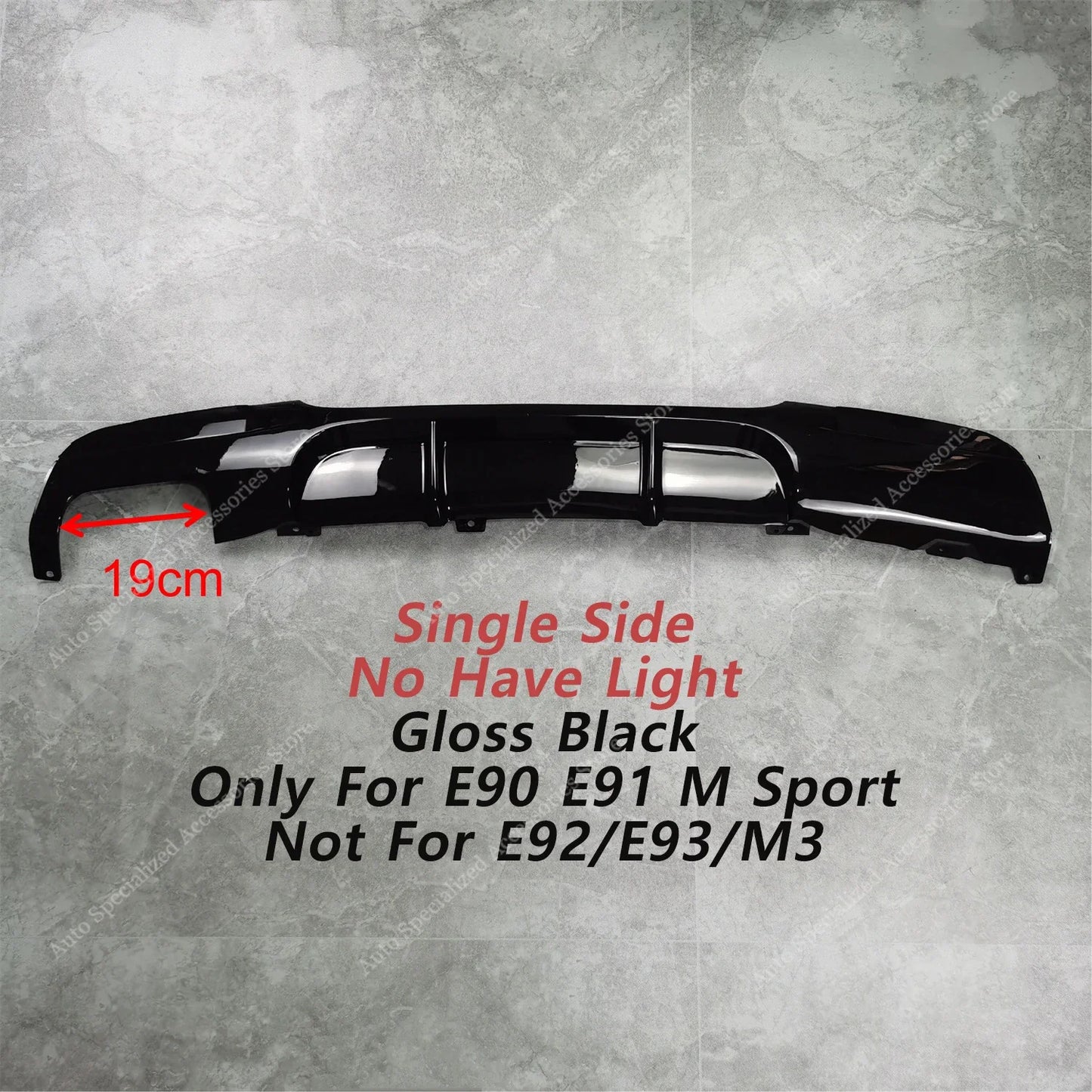 MP Style Gloss Rear Diffuser Rear Bumper Lip Splitter For Bmw E90 E91 320d 325d 330d 335i 05-12 4-Door M Sport Bodykits Tuning