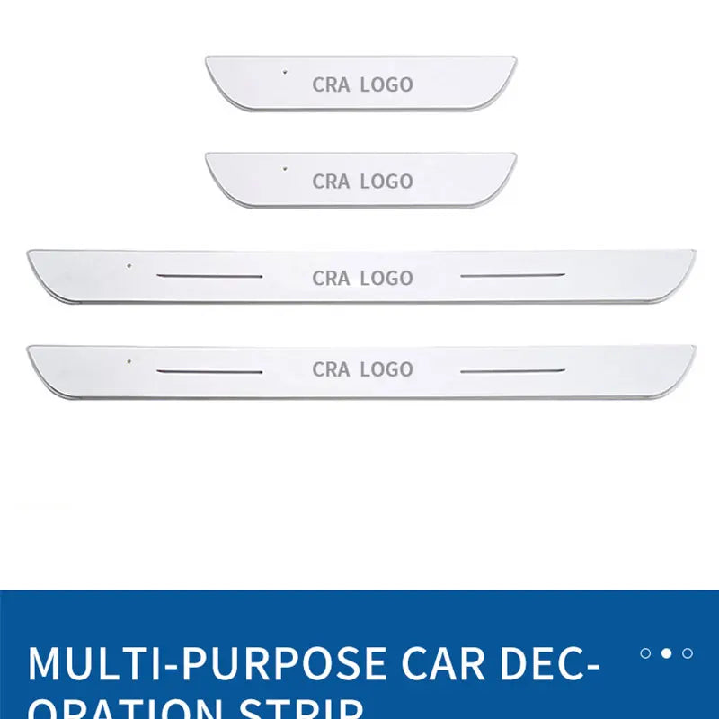 Customized Magnetic Car Door Sill Pedal Illuminated Lights Logo Infrared Sensor USB Charging Auto Scuff LED Threshold Plate Lamp