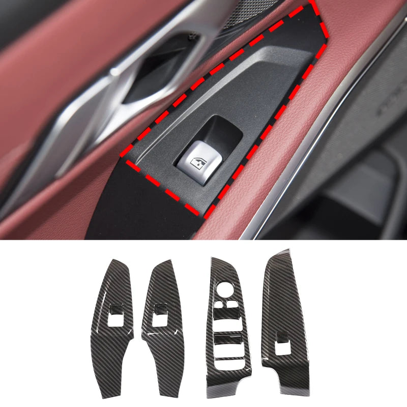 For BMW 3 Series G20 2020-2022 ABS Carbon Fiber Interior Kit Dashboard Console Gear Shift Panel Decoration Cover Trim Stickers