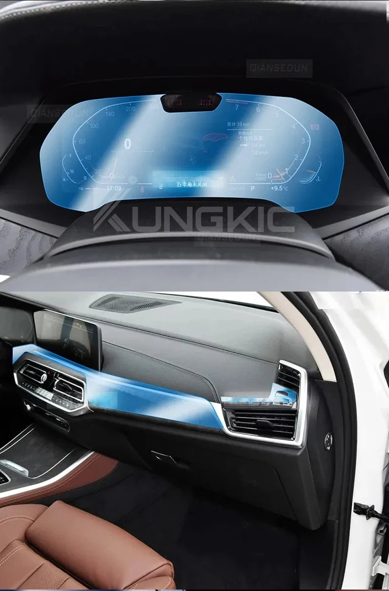 For BMW X5 G05 2019-2022 TPU Gearbox Panel Navigation Automotive Interior Screen Protective Cover Film Anti-Scratch Sticker
