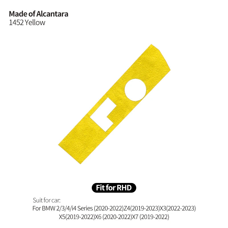Made of Alcanrata For BMW G20 G22 G07 F44 i4 G29 X3 G01 X5 G05 G06 Gear Shifter Panel Frame Sticker Car Interior Trim Accessory