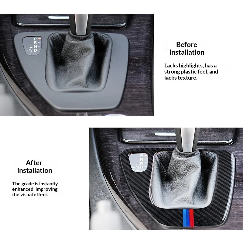 Applicable For Bmw 05-12Style E90/E92/E93 Gear Panel Decorative Frame Gear Carbon Fiber Interior Modification