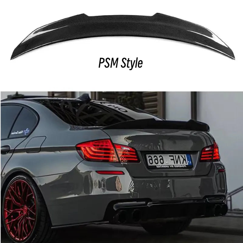 For BMW 5 Series F10 F18 M5 520i 525i 528i 530i 530i M4 M5 MP PSM Style Rear Trunk Lid Car Spoiler Wings Tuning Accessories Part