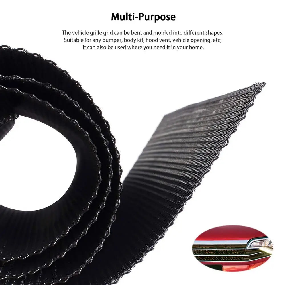 Car Tuning Grill Car Racing Grille Mesh Vent Universal Aluminum  Automotive Grille insert Bumper Vehicle Body Protective Tool