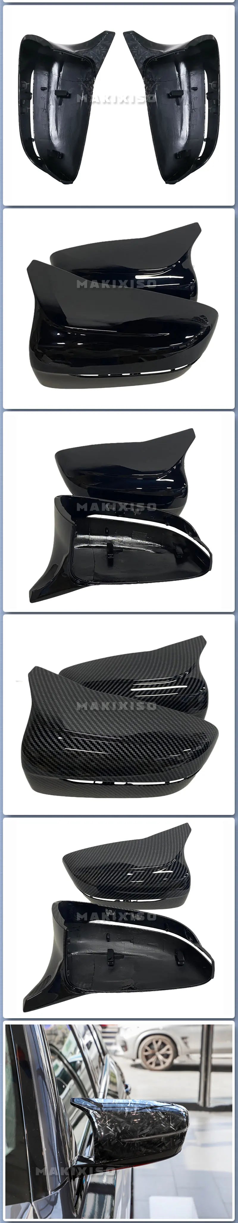 Replacement Mirror Cover For BMW 5 Series G30 G31 Side Rear Mirror Left Hand Driver Carbon Fiber ABS 2017 2018 2019