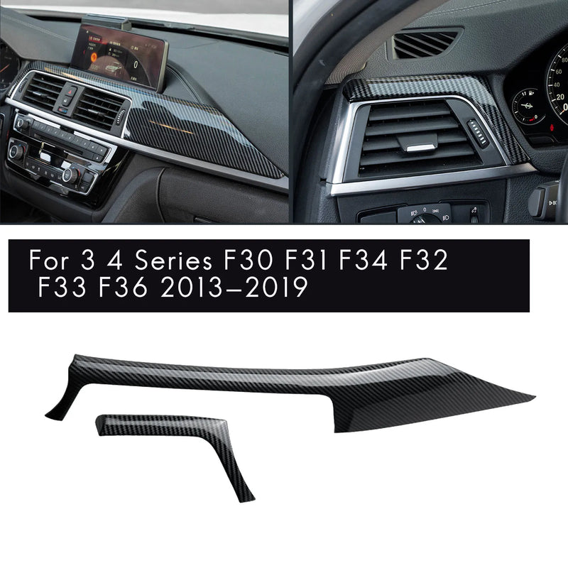 Carbon-look dash strip and left vent trim for BMW F30, F31, F32, F34