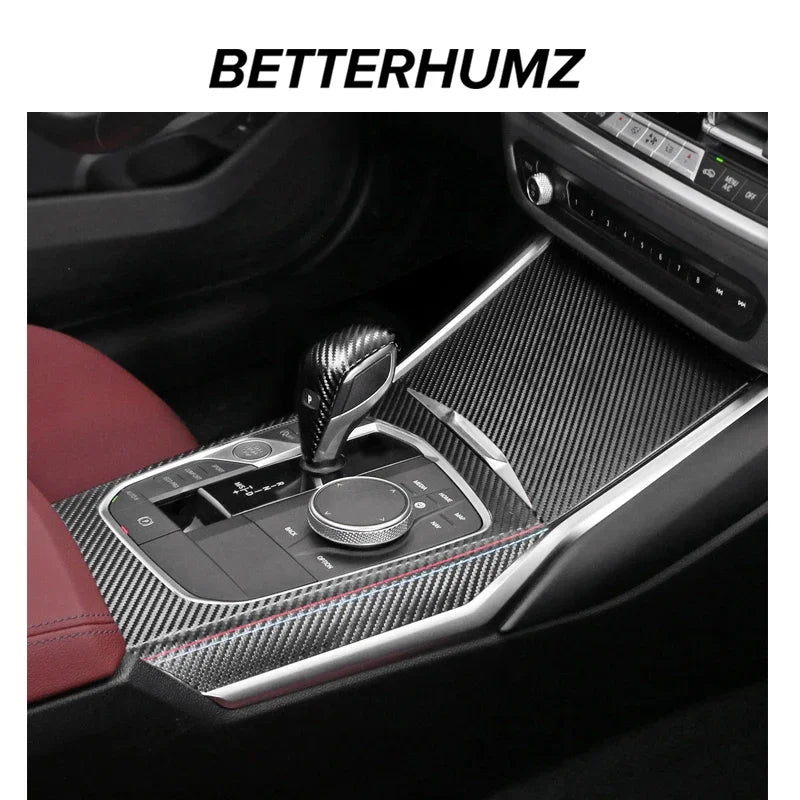 For BMW G20 G23 G28 G42 i3 Made of Alcantara Center Gear Shift Panel Trim Cover M Performance Sticker Car Interior Accessories