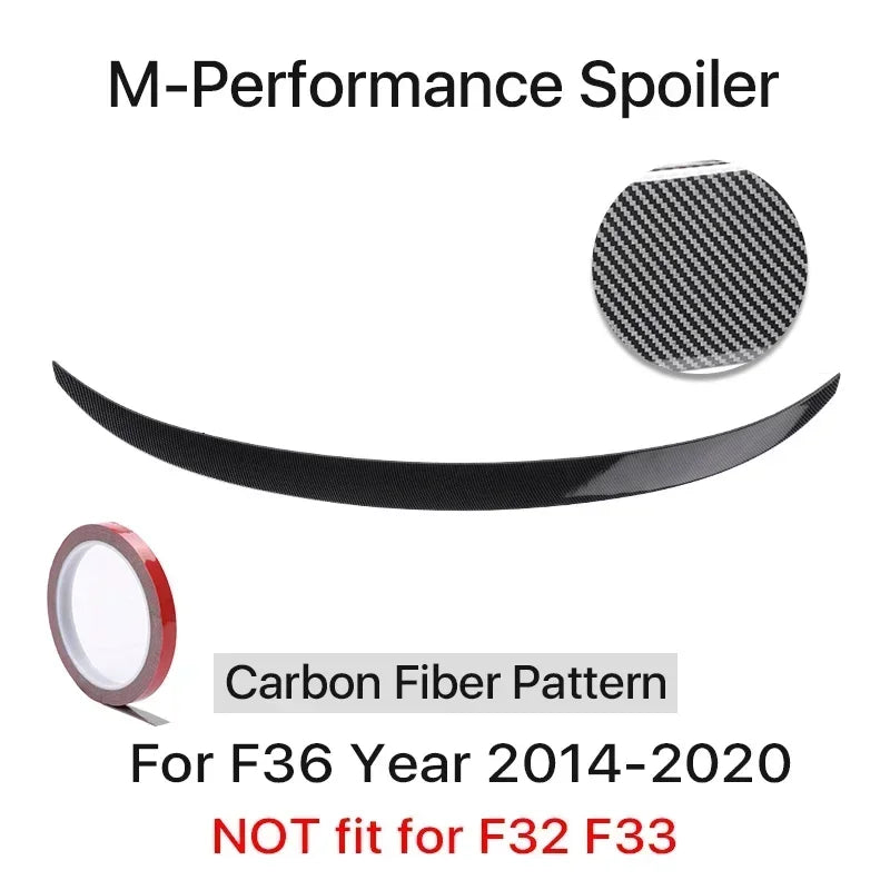 For BMW 4 Series F32 F33 F36 2014-2020 M Performance Spoiler Carbon Fiber Rear Trunk Spoiler M4 PSM Style Wing Auto Accessories