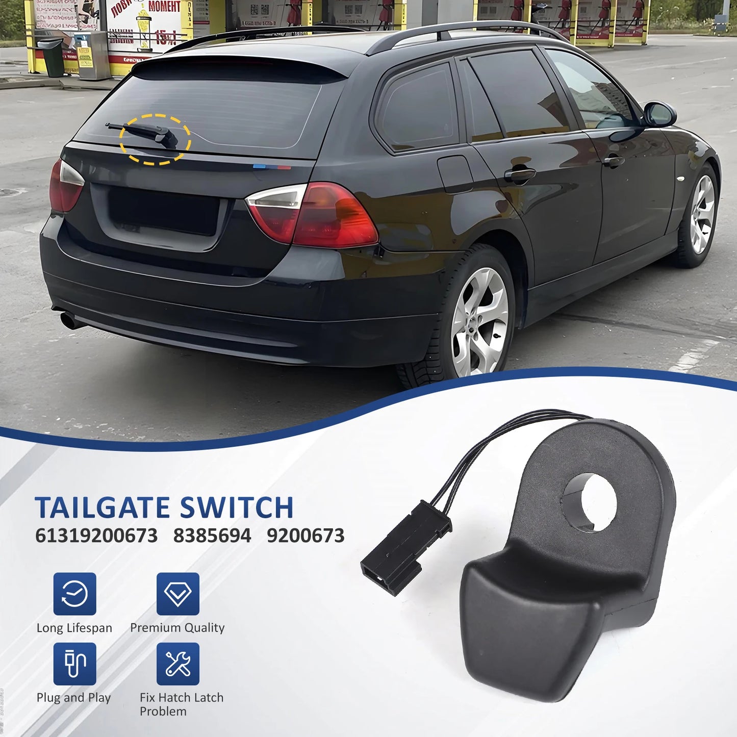61319200673 For BMW E46 E91 E61 328i 535xi 323i 325xi 328i 328ixDrive 328xi 535xi Car Rear Tailgate Window Key Button Switch